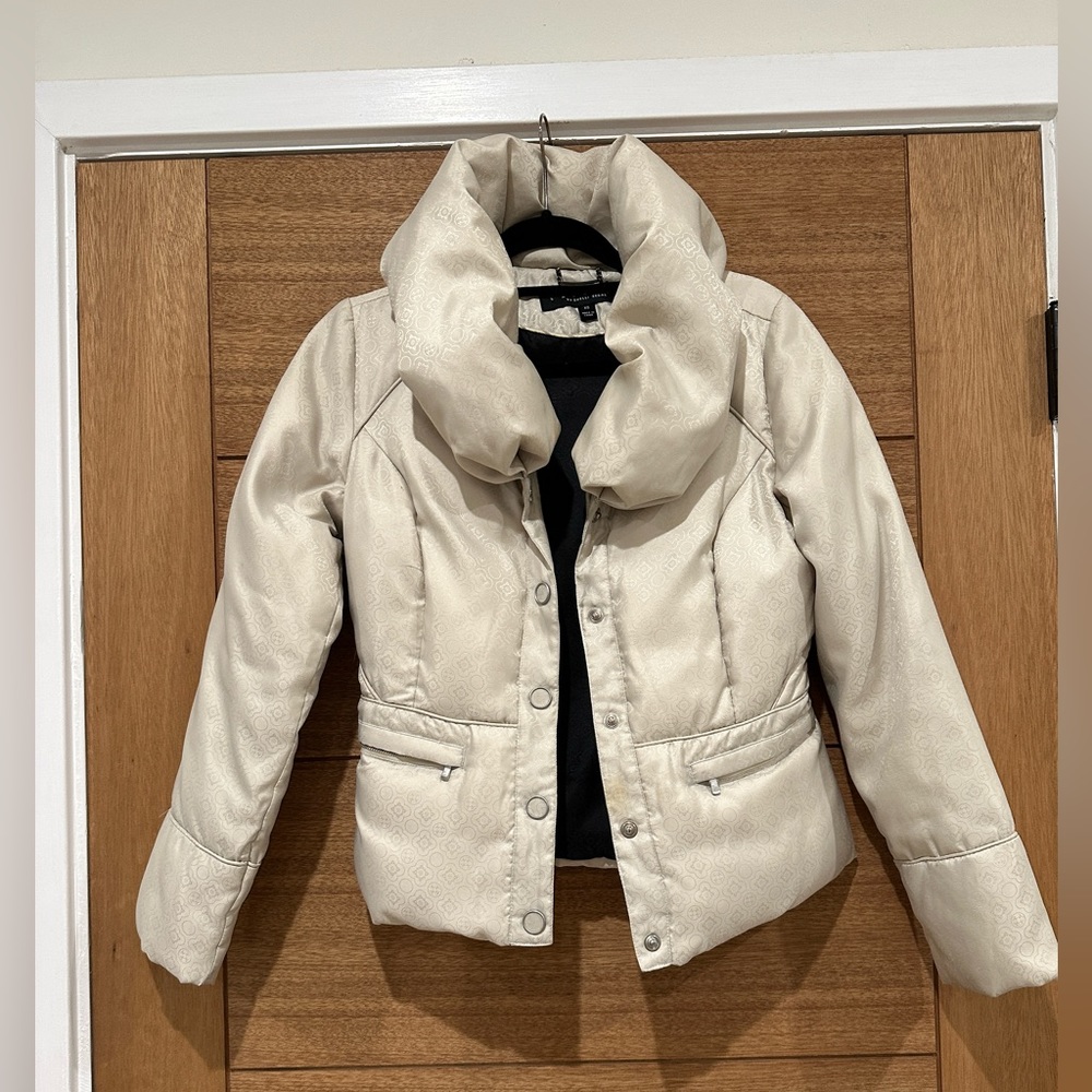 Laundry by Shelli Segal Cream Puffer Jacket